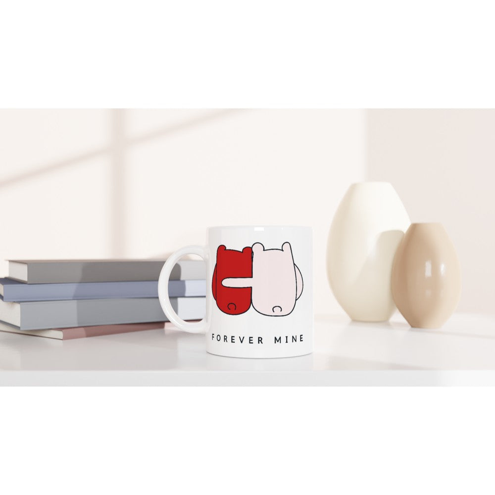 Forever Mine - White 11oz Ceramic Mug Default Title White 11oz Mug animal Globally Fulfilled love