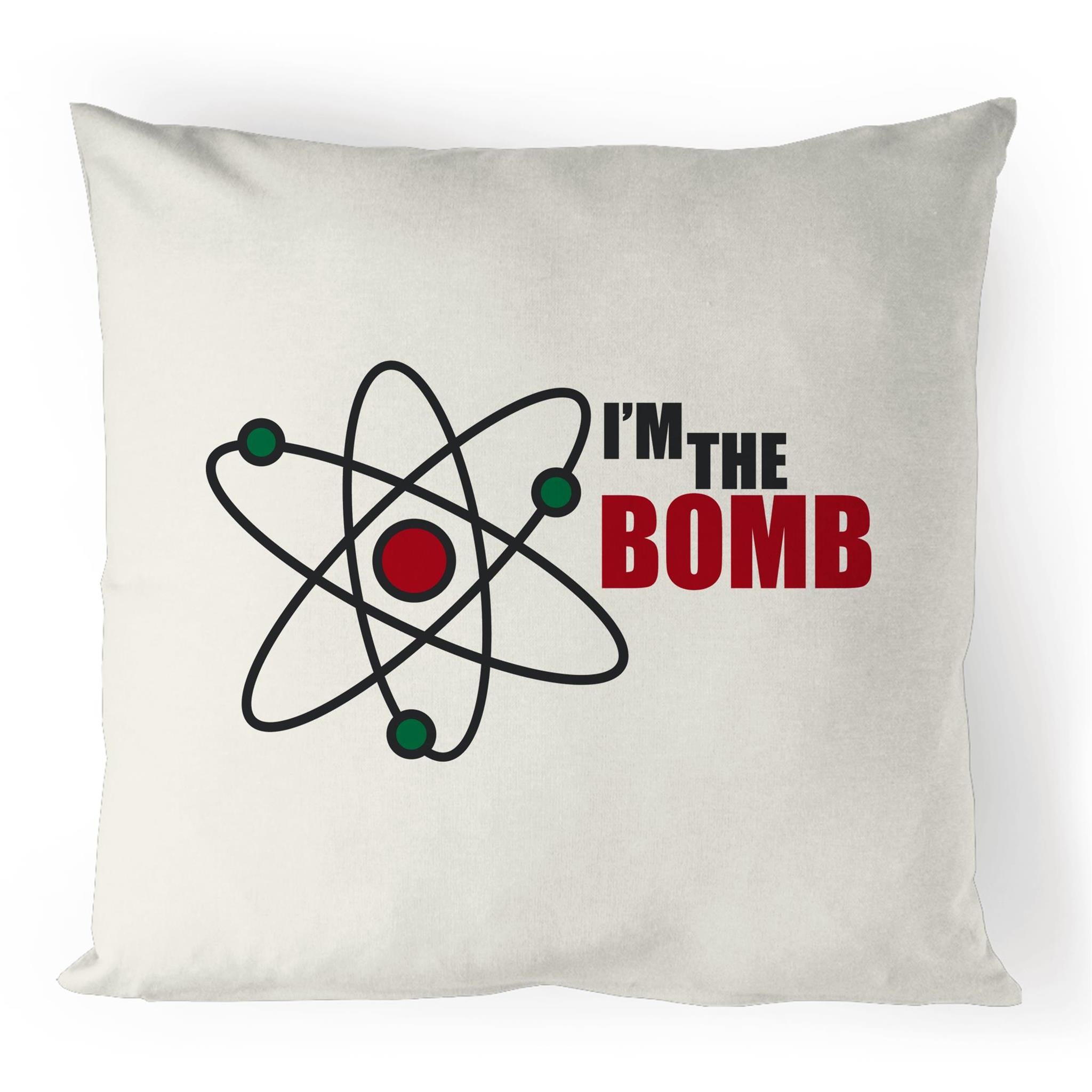 Atom, I'm The Bomb - 100% Linen Cushion Cover Default Title Linen Cushion Covers Printed In Australia Science
