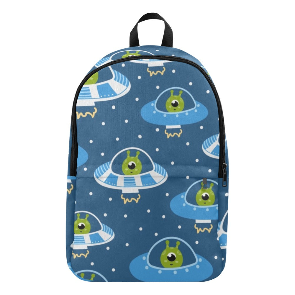 Cute Aliens in UFOs - Fabric Backpack