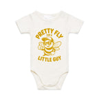 Pretty Fly For A Little Guy, Cool Bee AS Colour Baby Bodysuit Natural Baby Bodysuit animal Printed In Australia