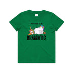 Dramatic Unicorn Goose Kid's AS Colour T-shirt Kelly Green Kids Youth T-shirt animal Printed In Australia