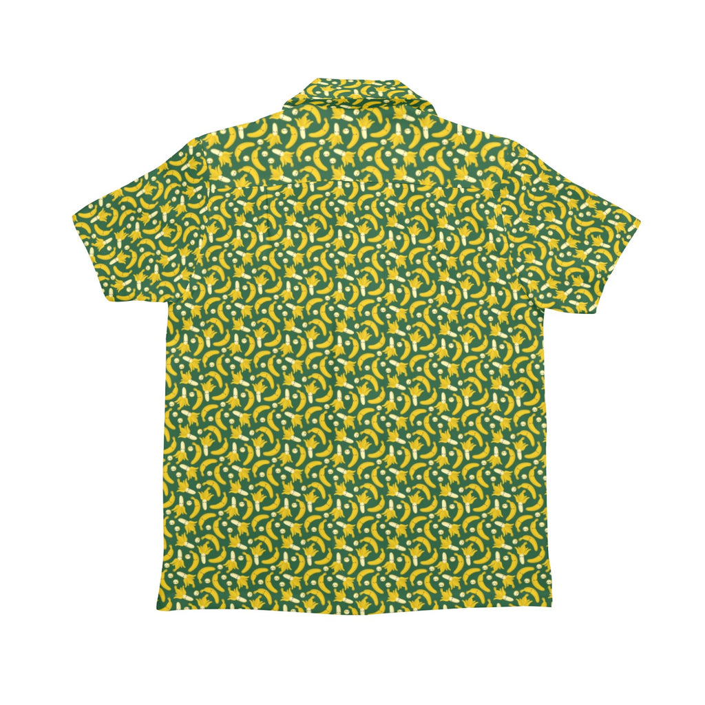 Happy Bananas Senior Kids Hawaiian Shirt Senior Kids Hawaiian Shirt 8-15 Food Printed Offshore