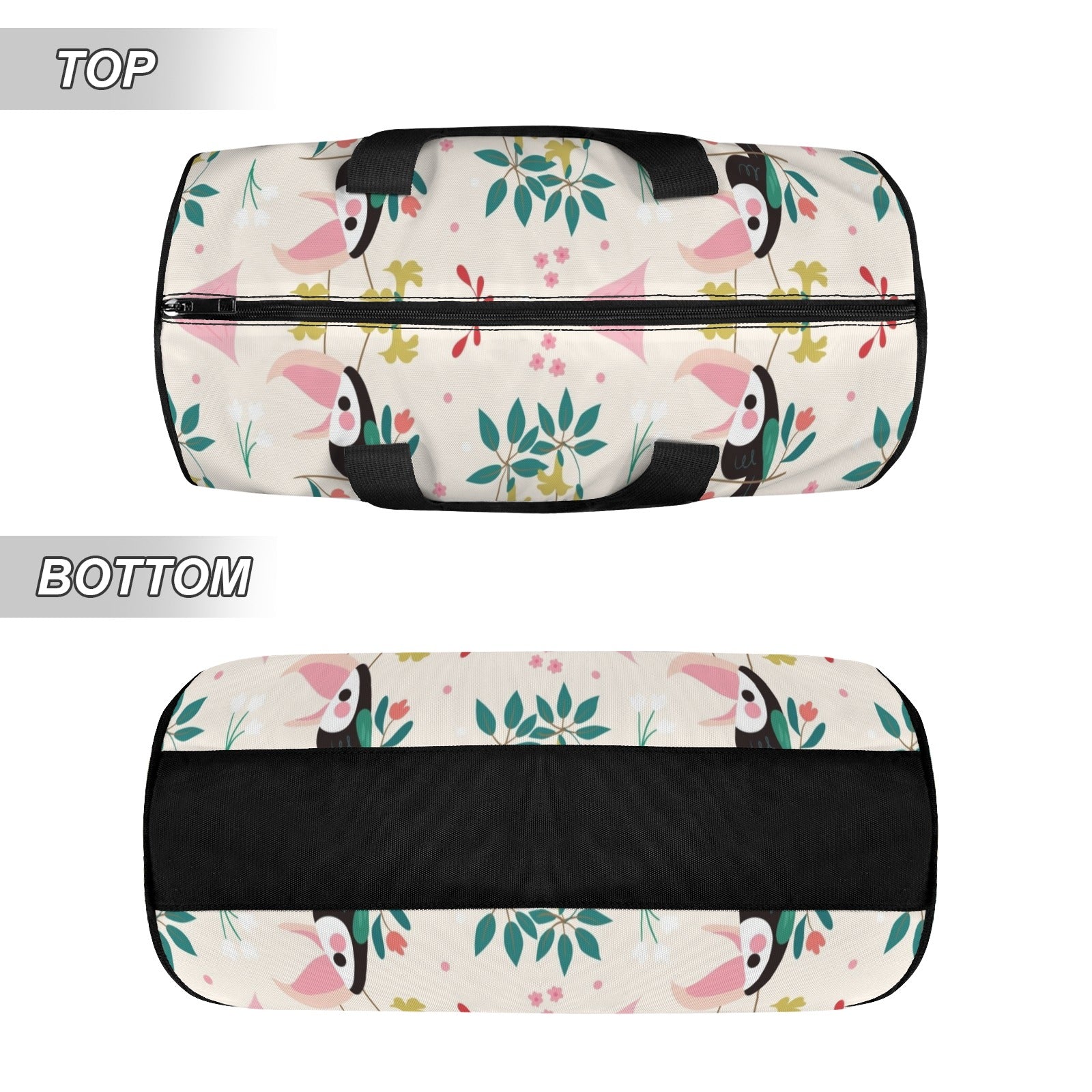 Toucans In Pink Duffle Bag Duffle Bag Printed Offshore