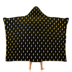 Yellow Lightning Kids Hooded Blanket 100cm x 130cm white 40"×50" Kids Hooded Blanket comic Printed Offshore