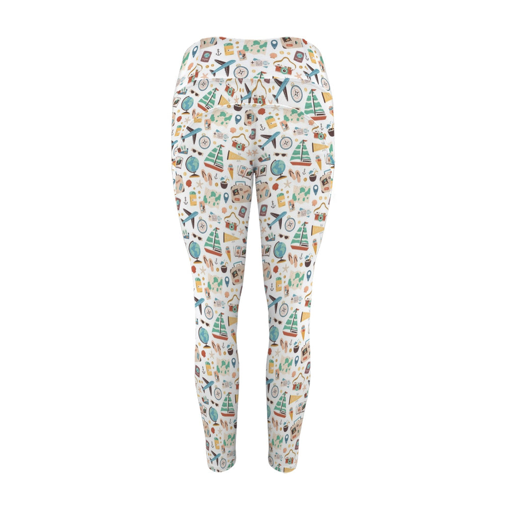 Travel And Explore Women's High Waist Pockets Yoga Leggings Women's High Waist Pockets Yoga Leggings Printed Offshore