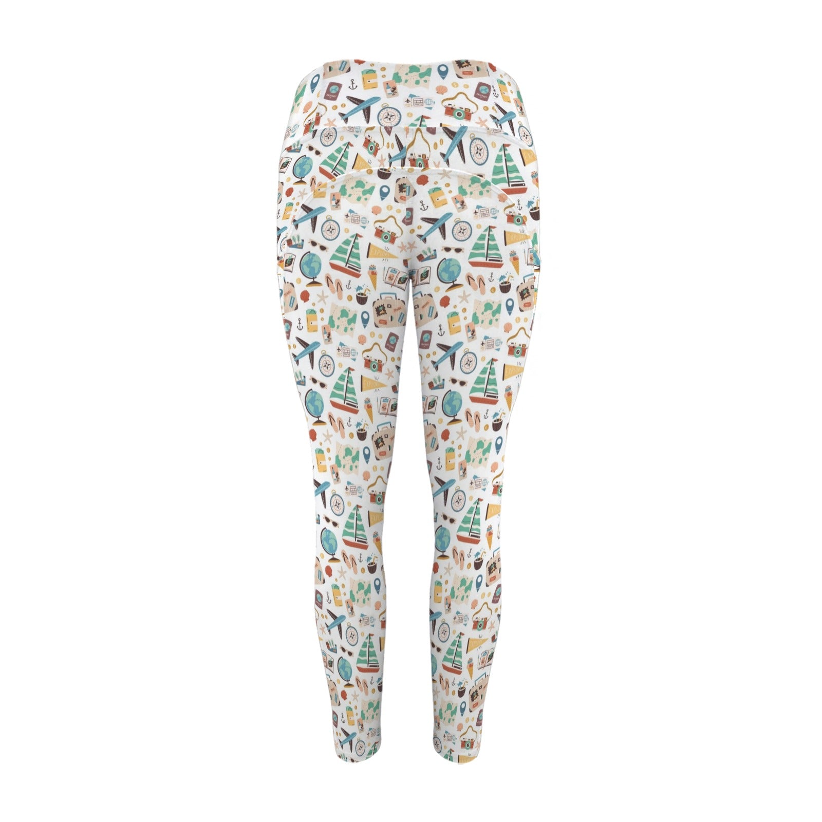 Travel And Explore Women's High Waist Pockets Yoga Leggings Women's High Waist Pockets Yoga Leggings Printed Offshore