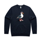 Seagull With Sunglasses And High Tops AS Colour Stencil Crew Sweatshirt