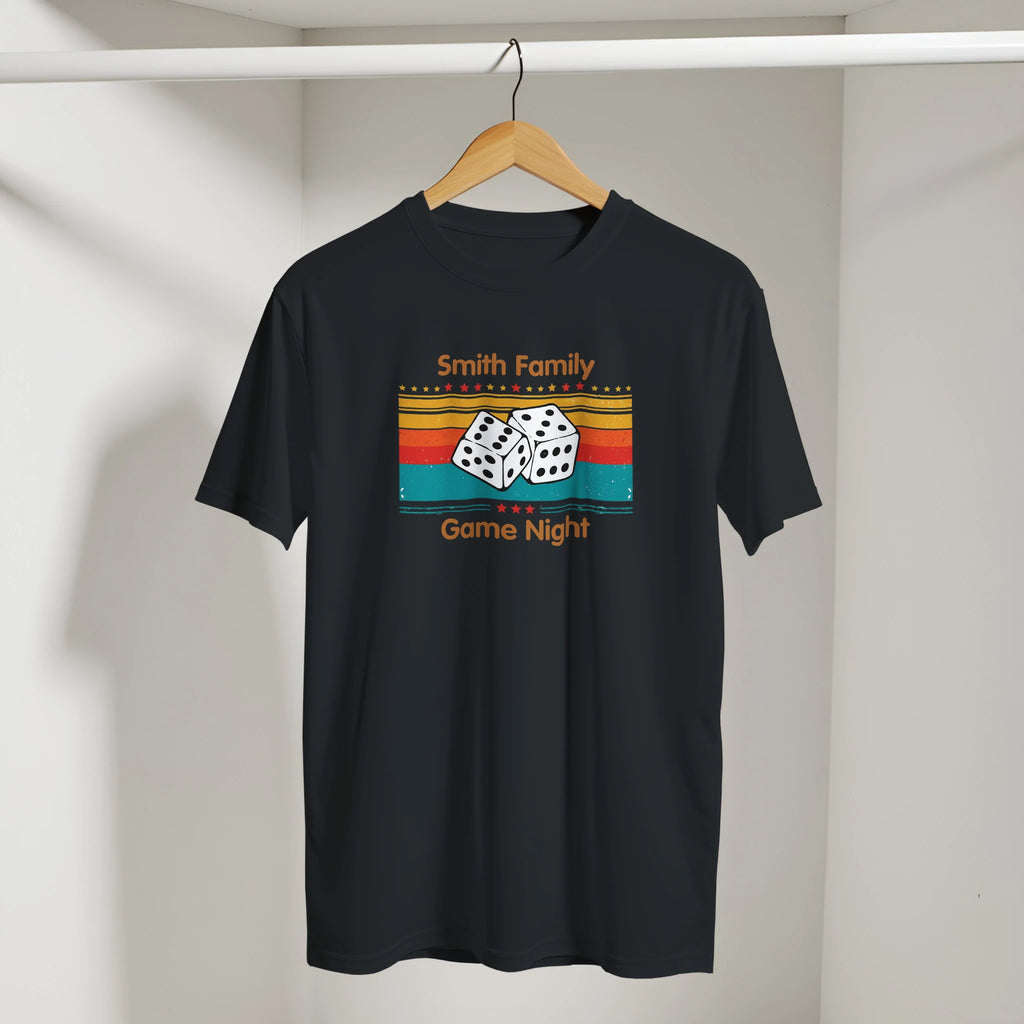 Personalised - Dice, Family Games Night - Classic Unisex Crewneck T-shirt | Gildan® 64000 Personalised T-shirt customise Games Globally Fulfilled personalise