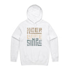 Keep Life Simple - Mens Hoodie White Mens Hoodie Positivity Printed In Australia