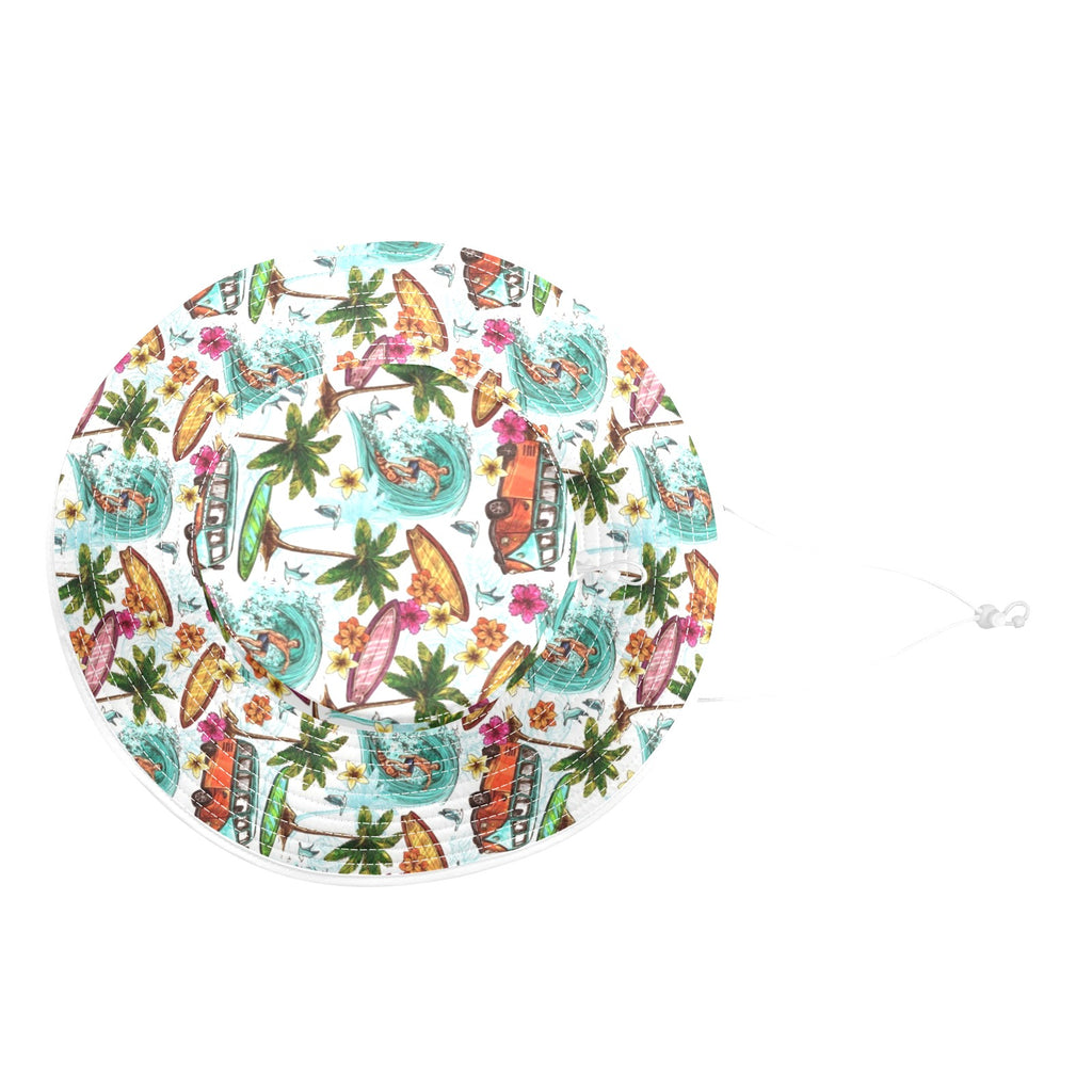 Surfing Safari Wide Brim Bucket Hat Wide Brim Bucket Hat Printed Offshore Surf