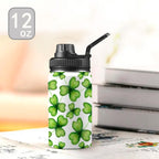 Three Leaf Clover - Kids Water Bottle with Chug Lid (12 oz)