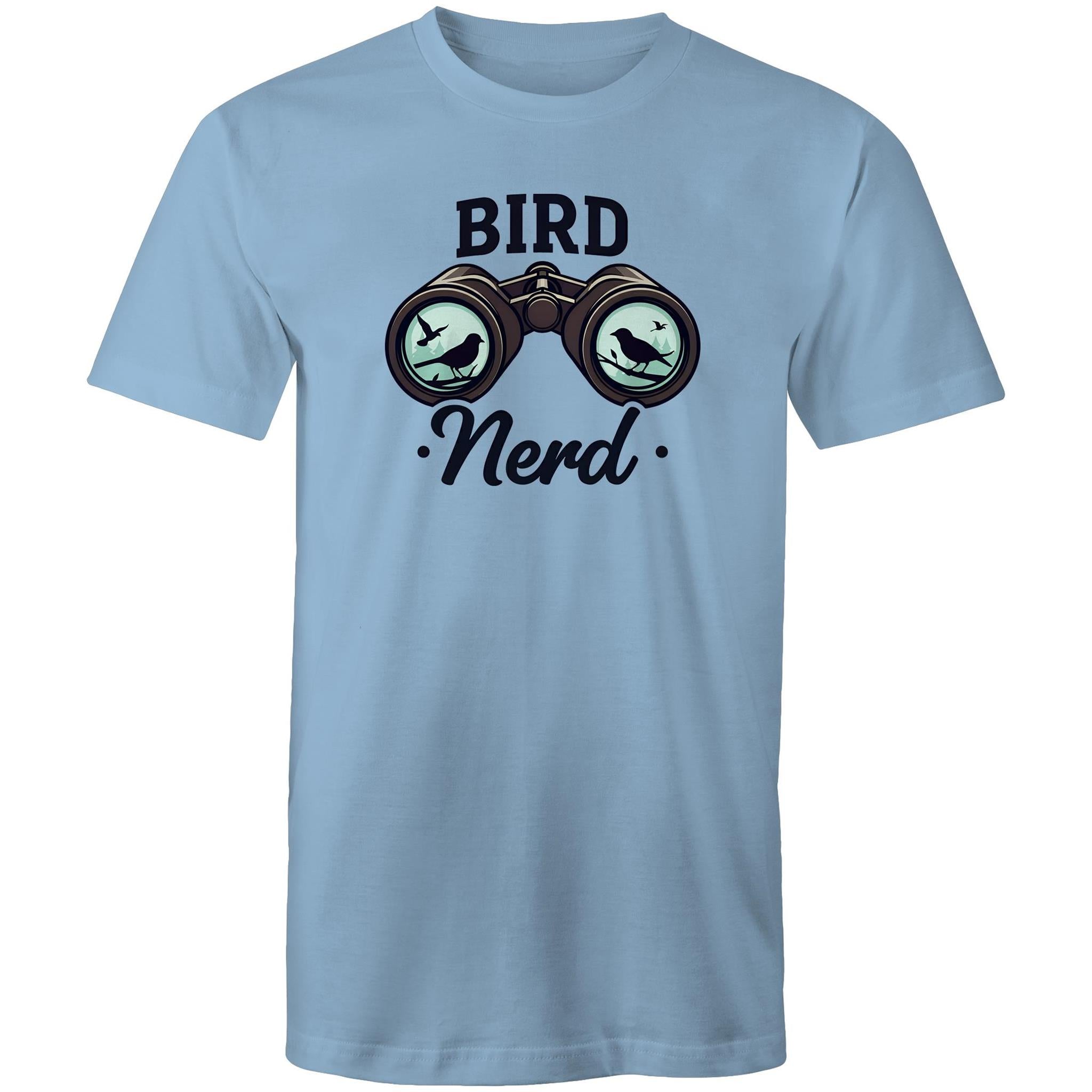 Bird Nerd - Mens T-Shirt Carolina Blue Mens T-shirt animal Printed In Australia