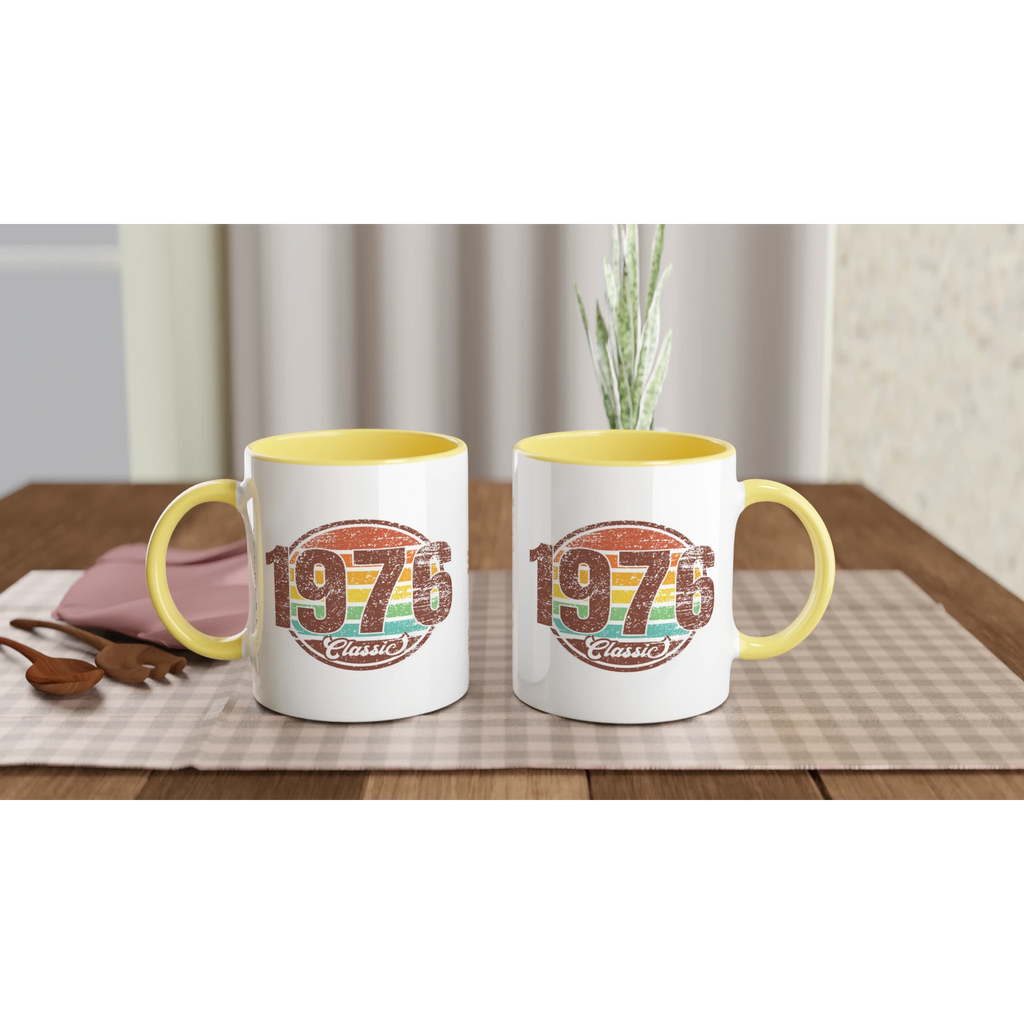 Personalised 1976 Classic 11oz Ceramic Mug Personalised 11oz Mug Globally Fulfilled