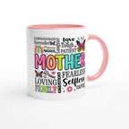 Mother Word Cloud - White 11oz Ceramic Mug with Colour Inside Colour 11oz Mug Globally Fulfilled Mum