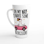 On My Way To Make Some Bad Decisions - White Latte 17oz Ceramic Mug Default Title Latte Mug animal Globally Fulfilled