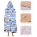 Colourful Cars Kids Hooded Blanket 100cm x 130cm