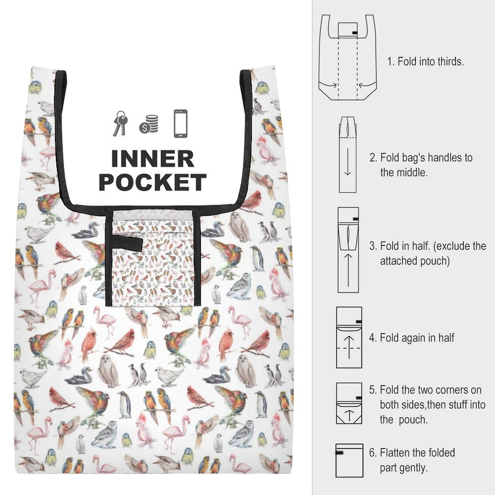 Birds Of A Feather Foldable Shopping Bag
