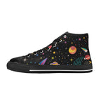 Space - Men's High Top Canvas Shoes