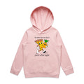 Pineapple Pizza Kid's AS Colour Hoodie Pink Kids Hoodie Printed In Australia