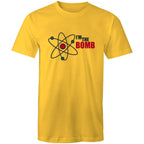 Atom, I'm The Bomb - Mens T-Shirt Yellow Mens T-shirt Printed In Australia Science