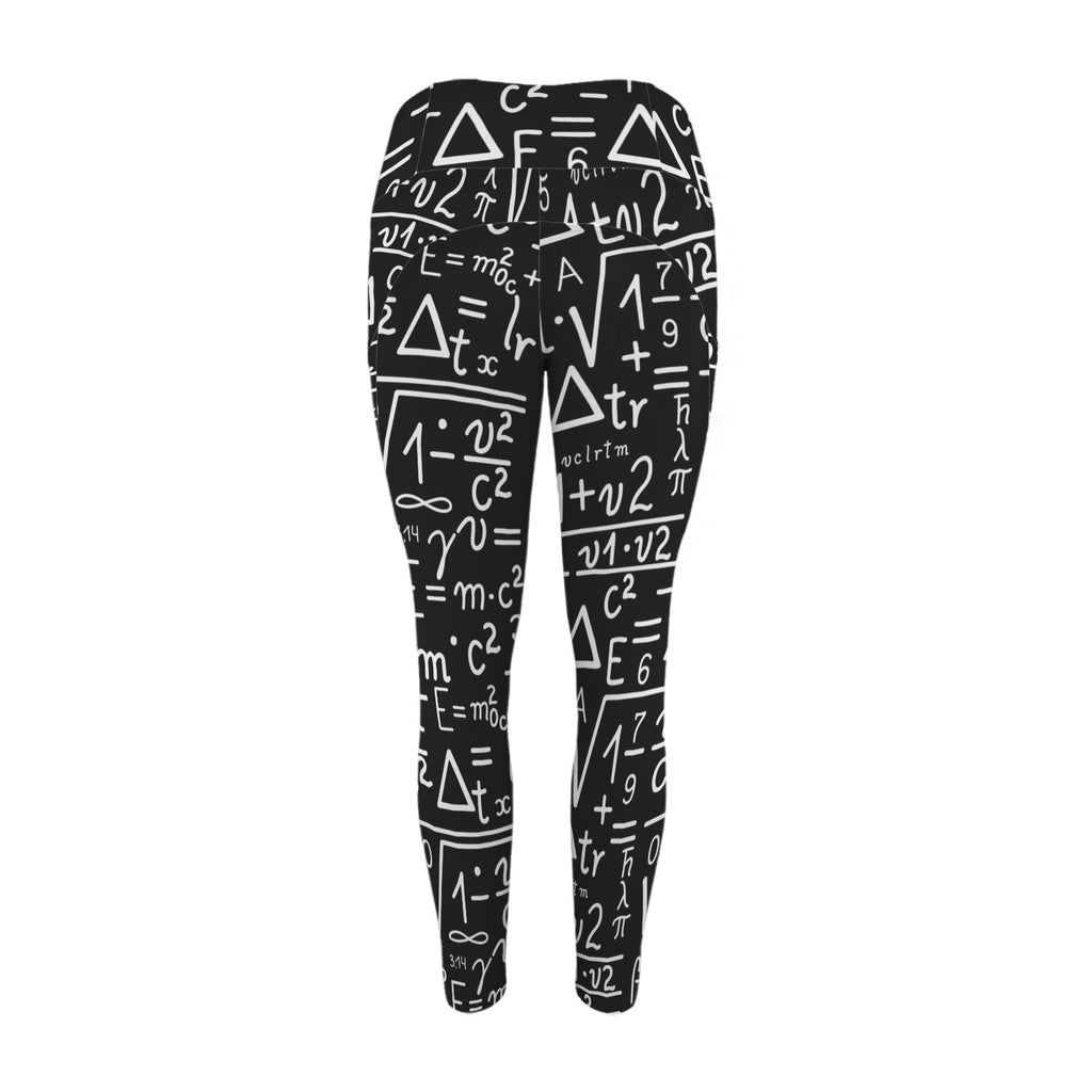 Mathematics - Women's High Waist Pockets Yoga Leggings