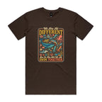 We Are All Different, But We All Swim Together Men's AS Colour T-shirt Dark Chocolate Mens T-shirt animal Ocean Positivity Printed In Australia