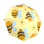 Bright Bees - Semi-Automatic Foldable Umbrella (Model U12) One Size Semi-Automatic Foldable Umbrella (U12)