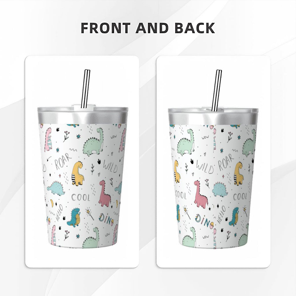 Quirky Dinosaurs Small Stainless Steel Travel Mug Cup 12oz/350ml Small Travel Mug animal Printed Offshore
