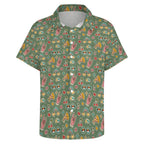 Groovy Retro Women's Short-Sleeve Button Up Shirt