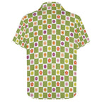 Flower Check Women's Collared Pocketless Short Sleeve Shirt