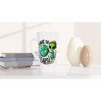 Personalised - Save The Earth, Alien - White Latte 17oz Ceramic Mug Personalised Latte Mug customise Environment Globally Fulfilled personalise Sci Fi