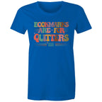 Bookmarks Are For Quitters - Womens T-shirt Bright Royal Womens T-shirt Printed In Australia Reading