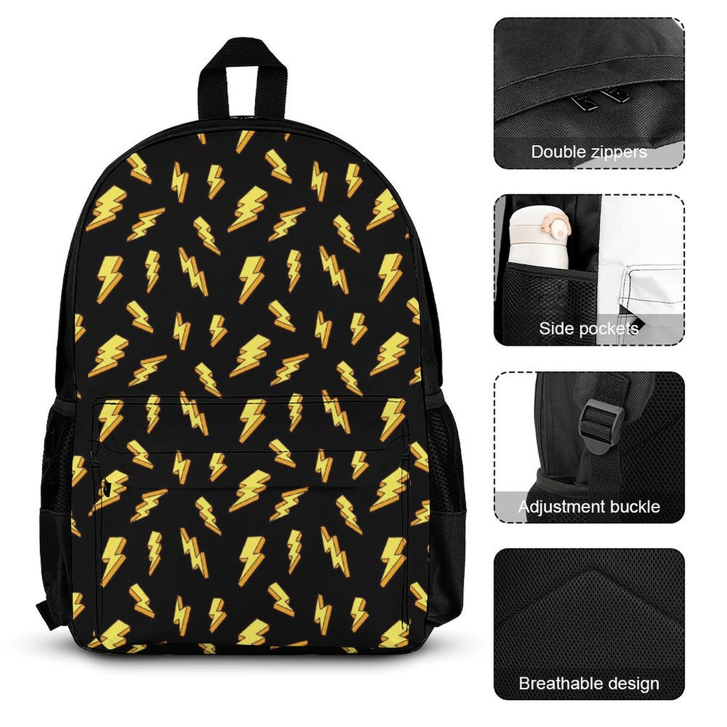 Yellow Lightning - Three Piece Backpack Set