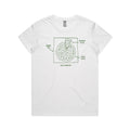 Pizza Geometry Women's AS Colour T-shirt White Womens T-shirt Food Maths Printed In Australia