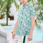 Comic Book Speech Bubbles Senior Kids Hawaiian Shirt Senior Kids Hawaiian Shirt 8-15 comic Printed Offshore