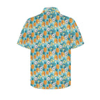 Pineapple Coconut Men's Short Sleeve Hawaiian Shirt Men's Hawaiian Shirt (New) Food Printed Offshore