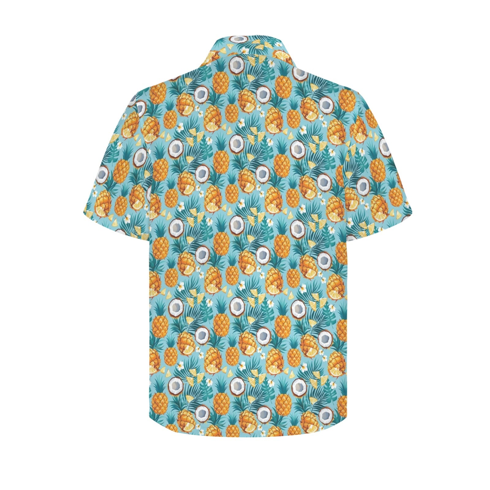 Pineapple Coconut - Men's Short Sleeve Hawaiian Shirt Men's Hawaiian Shirt (New) Food Printed Offshore