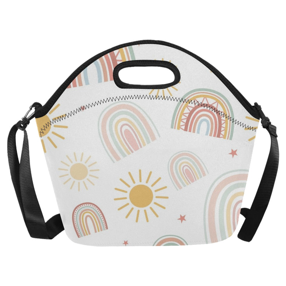 Pastel Rainbows - Neoprene Lunch Bag Neoprene Lunch Bag Printed Offshore