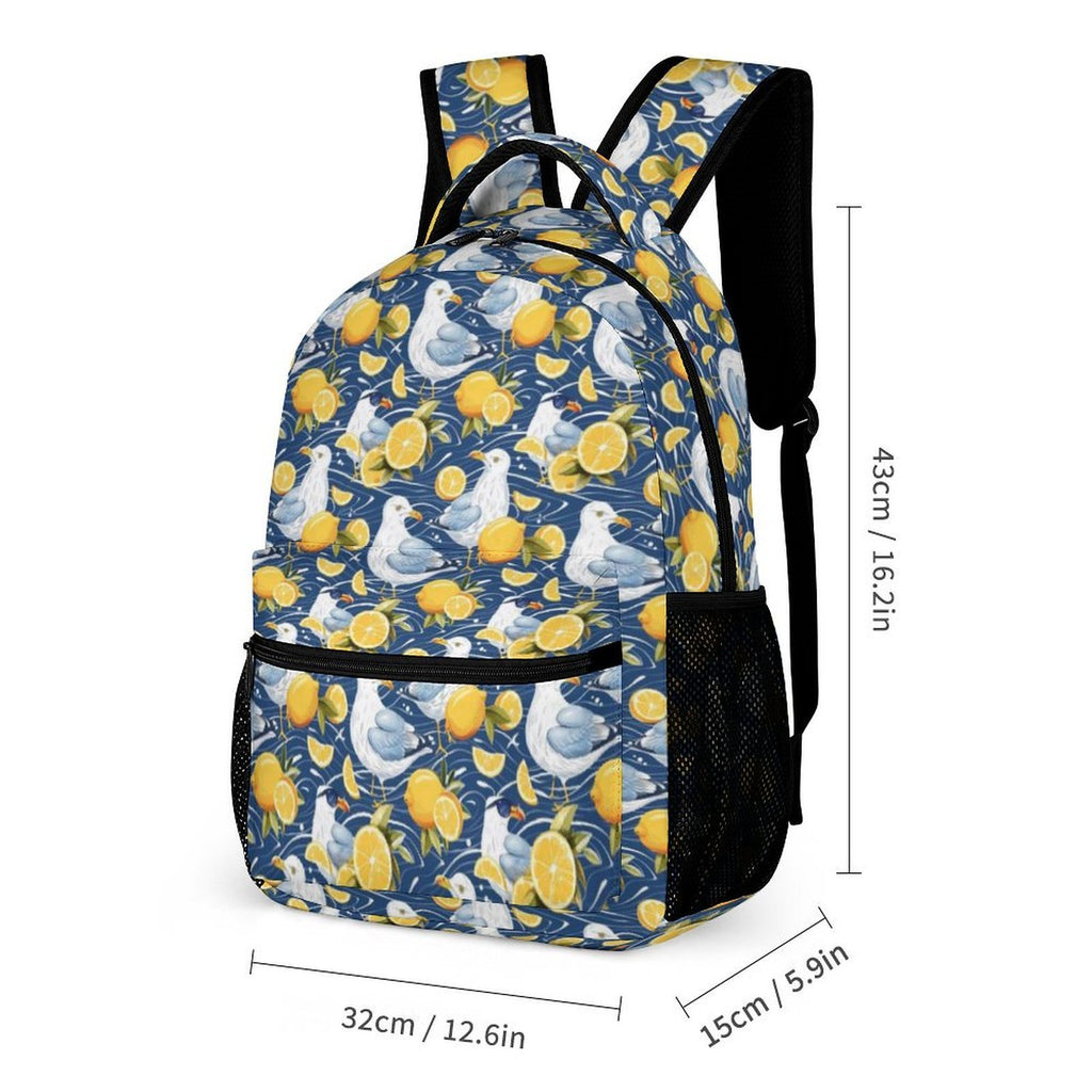 Lemon Seagull Backpack, Lunch Bag & Pencil Case Set