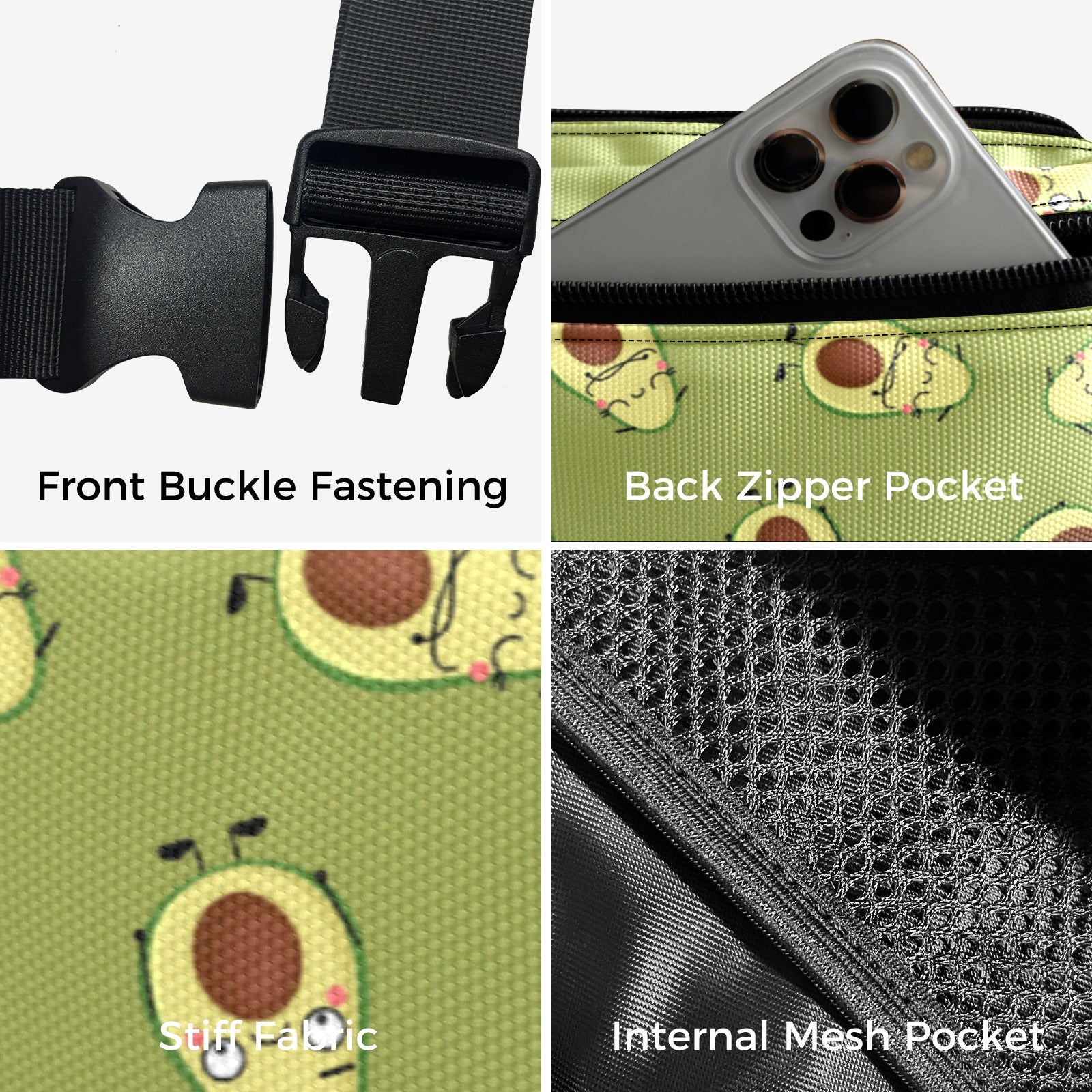 Avocado Characters - Belt Bag
