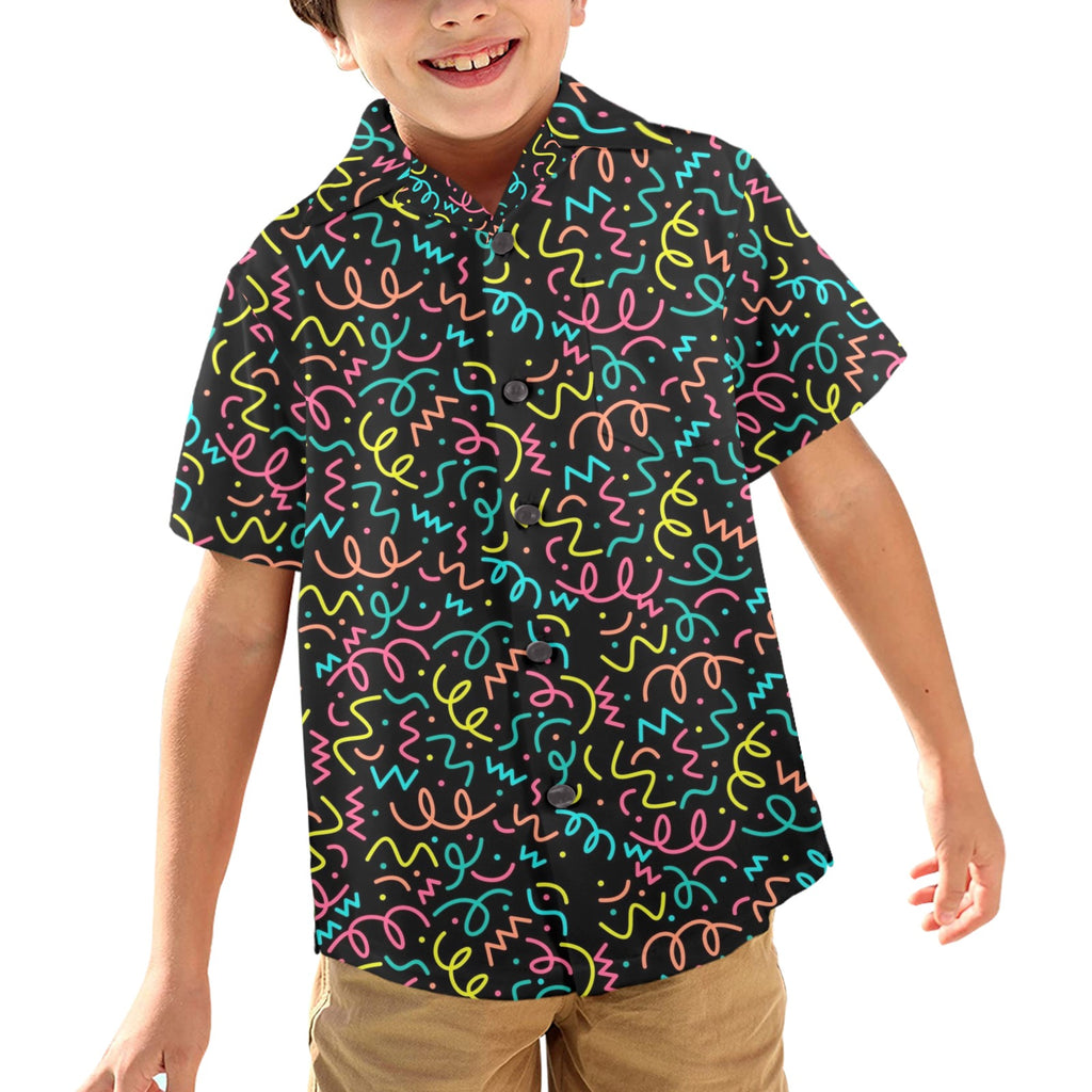 Squiggle Time - Junior Kids Hawaiian Shirt