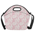 Pink Hawaiian Floral Neoprene Lunch Bag/Large (Model 1669) One Size Neoprene Lunch Bag Plants Printed Offshore