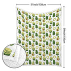 Cute Avocados - Double-Layer Fleece Blanket 51"x59"
