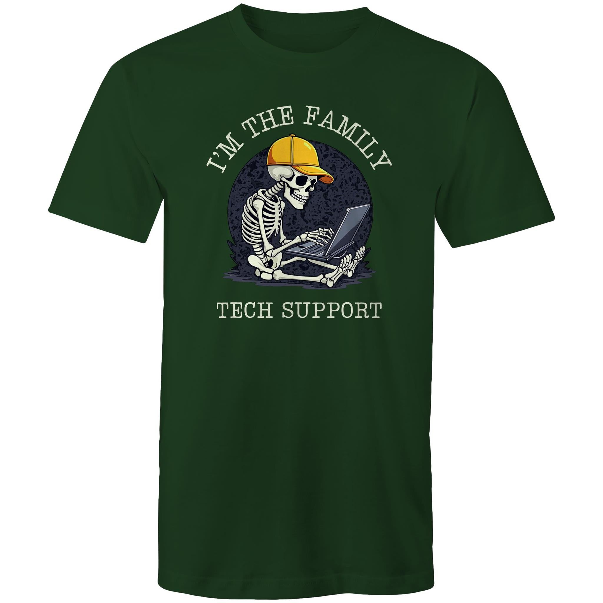 I'm The Family Tech Support - Mens T-Shirt Forest Green Mens T-shirt Printed In Australia Tech