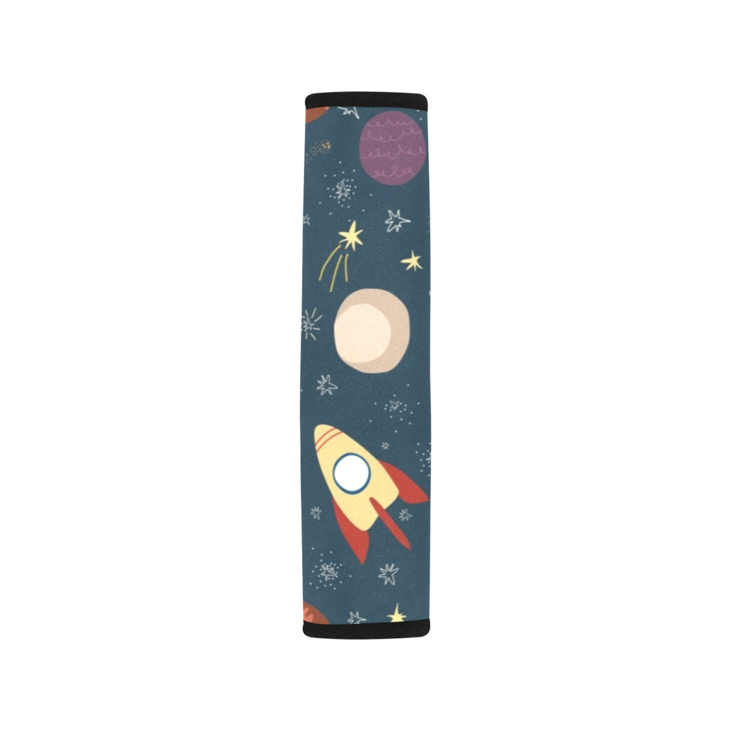 Rocket and Planets In Space Car Seat Belt Cover 7''x10'' (Pack of 2) Car Seat Belt Cover 7x10 (Pack of 2) Printed Offshore Space