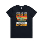 Punctuation Saves Lives, Dinosaur Women's AS Colour T-shirt