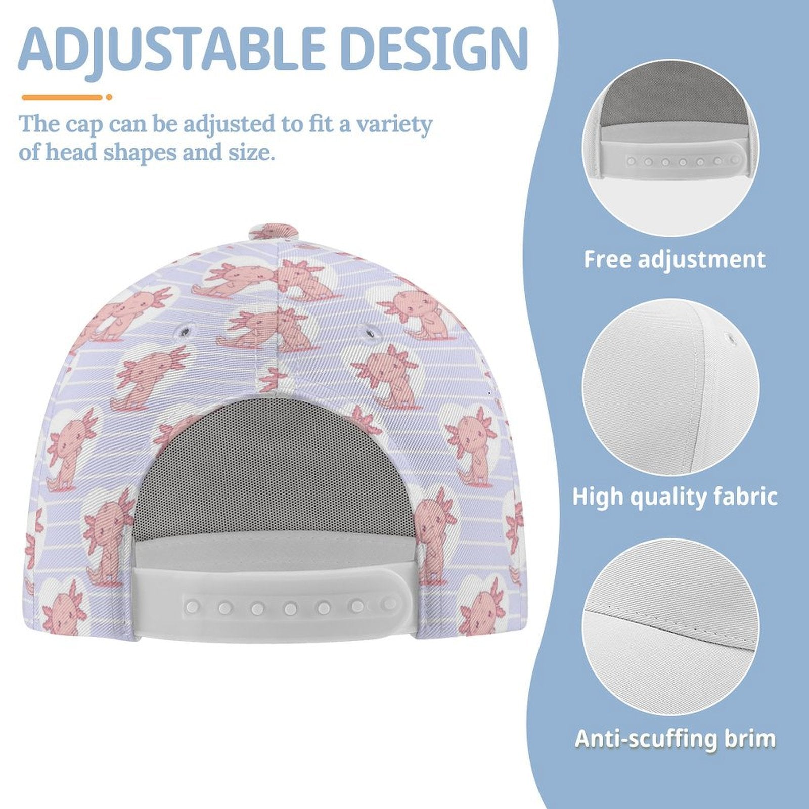 Axolotl Love Kids Baseball Cap