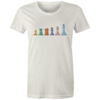 Chess - Womens T-shirt Natural Womens T-shirt Chess Games Printed In Australia