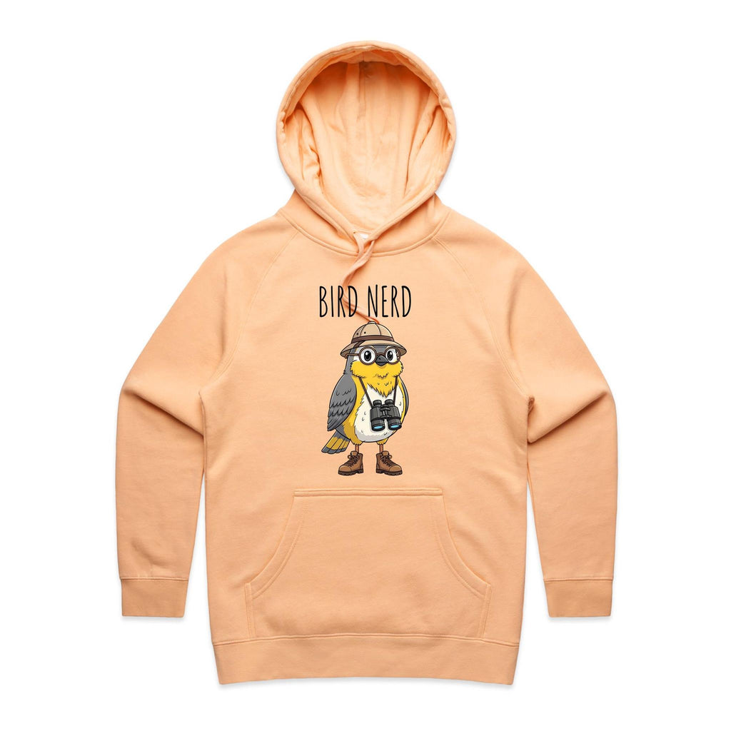 Bird Nerd 2 Women's AS Colour Hoodie Peach Womens Hoodie animal Birds Printed In Australia