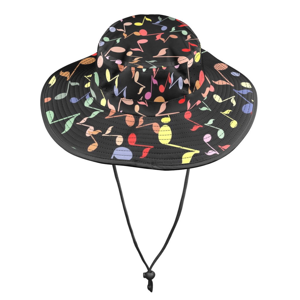 Quavers, Music Notes Wide Brim Bucket Hat Wide Brim Bucket Hat Music Printed Offshore